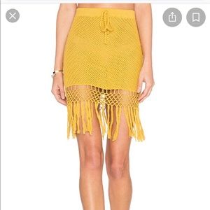 MINKPINK Fringe Knit Skirt
